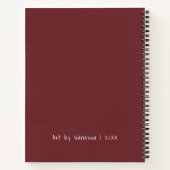 Personalisiertes Red Sketchbook Notizblock (Rückseite)