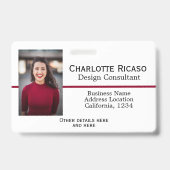 Personalisiertes Red White Black Ausweis (Vorderseite)