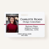 Personalisiertes Red White Black Ausweis (Vorderseite)