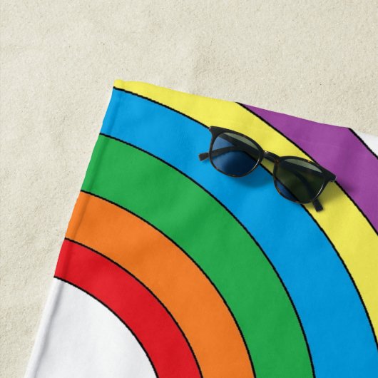 Personalisiertes Regenbogen-Badetuch Strandtuch (Beispiel)