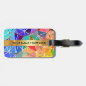 Personalisiertes Regenbogen Golden Metallic Gepäck Gepäckanhänger (Rückseite horizontal)