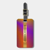 Personalisiertes Regenbogen Golden Metallic Gepäck Gepäckanhänger (Vorderseite vertikal)