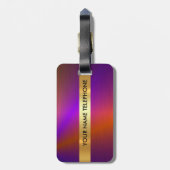 Personalisiertes Regenbogen Golden Metallic Gepäck Gepäckanhänger (Rückseite vertikal)