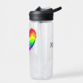 Personalisiertes Regenbogen Herz Driving Paint Trinkflasche (Links)