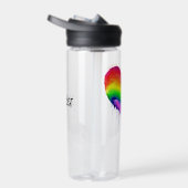 Personalisiertes Regenbogen Herz Driving Paint Trinkflasche (Rechts)