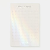 Personalisiertes Regenbogen-Licht-Ästhetik-Punkt-R Post-it Klebezettel (Vorderseite)