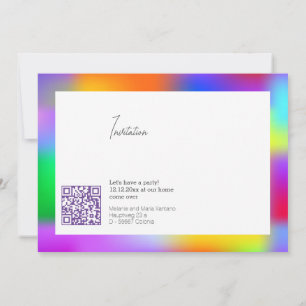 Personalisiertes Regenbogen Modernes Grafikdesign Einladung