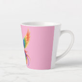 Personalisiertes Regenbogen-Phönix-Name-Geburtsdat Milchtasse (Rechts)