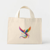 Personalisiertes Regenbogen-Phönix-Name-Geburtsdat Mini Stoffbeutel (Vorne)