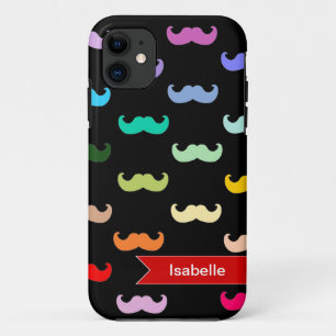 Personalisiertes Regenbogen-Schnurrbartmuster auf Case-Mate iPhone Hülle