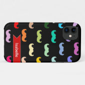 Personalisiertes Regenbogen-Schnurrbartmuster auf Case-Mate iPhone Hülle (Rückseite (Horizontal))