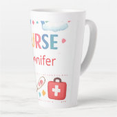 Personalisiertes Regenbogen-Schulkrankenschwester- Milchtasse (Rechte Ecke)