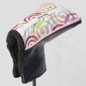 Personalisiertes Regenbogen-Spiralmuster Golf Headcover (3/4 Vorderseite)