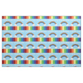Personalisiertes Regenbogen- und Wolkenmuster Stoff (Fat Quarter (45,7 x 55,9 cm))