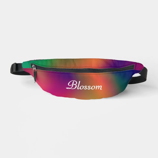 Personalisiertes Regenbogenblossom Bauchtasche (Vorderseite)