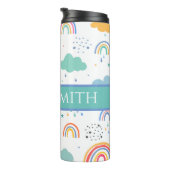 Personalisiertes Regenbogengetränk Thermosbecher (Nach rechts gedreht)