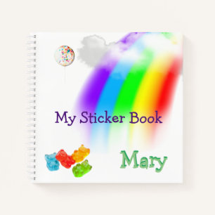 Personalisiertes Regenbogenheftbuch Notizblock