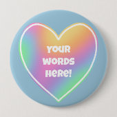 Personalisiertes Regenbogenherz Button (Vorderseite)