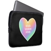 Personalisiertes Regenbogenherz Laptop-Sieb Laptopschutzhülle (Vorne Rechts)
