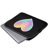 Personalisiertes Regenbogenherz Laptop-Sieb Laptopschutzhülle (Vorne Knopf)