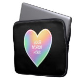 Personalisiertes Regenbogenherz Laptop-Sieb Laptopschutzhülle (Vorderseite Links)