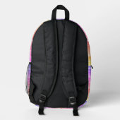 Personalisiertes Regenbogenmuster Bedruckter Rucksack (Rückseite)