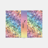 Personalisiertes Regenbogenmuster Fleecedecke (Vorderseite (Horizontal))