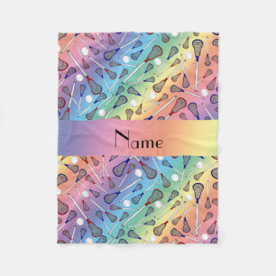 Personalisiertes Regenbogenmuster Fleecedecke