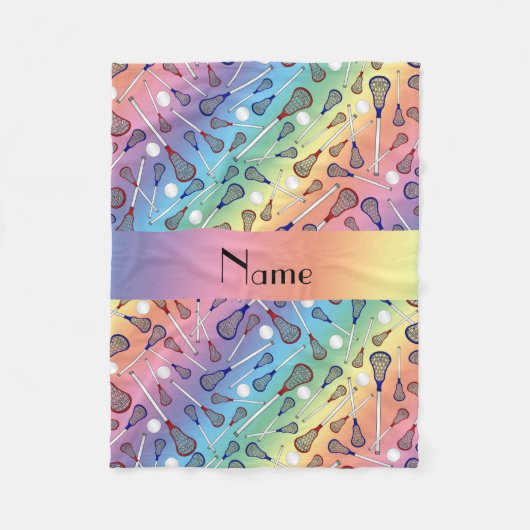 Personalisiertes Regenbogenmuster Fleecedecke (Vorderseite)