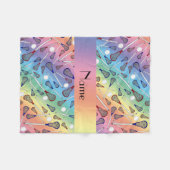 Personalisiertes Regenbogenmuster Fleecedecke (Vorderseite (Horizontal))