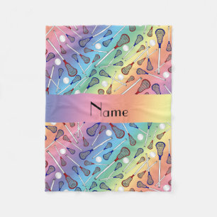 Personalisiertes Regenbogenmuster Fleecedecke