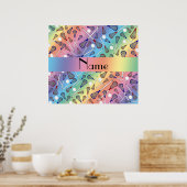 Personalisiertes Regenbogenmuster Poster (Küche)