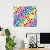 Personalisiertes Regenbogenmuster Poster (Heimbüro)