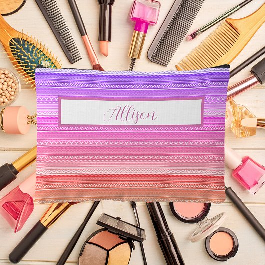 Personalisiertes Regenbogenmuster Zubehörtasche