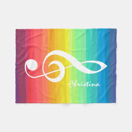 Personalisiertes Regenbogenwasser Fleecedecke (Vorderseite (Horizontal))