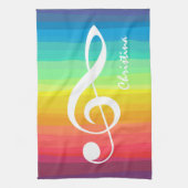 Personalisiertes Regenbogenwasser Küchentuch (Vertikal)