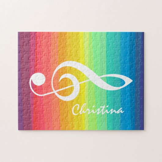 Personalisiertes Regenbogenwasser Puzzle (Horizontal)