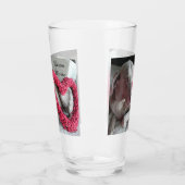 Personalisiertes Regenherz - Weimeraner-Hundeglase Glas (Links)