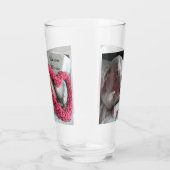 Personalisiertes Regenherz - Weimeraner-Hundeglase Glas (Rechts)