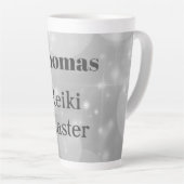 Personalisiertes Reiki Master-Funkeldesign Milchtasse (Rechte Ecke)