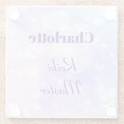 Personalisiertes Reiki-Masterdesign Glasuntersetzer (Rückseite)