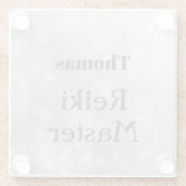 Personalisiertes Reiki-Masterdesign Glasuntersetzer (Rückseite)