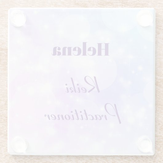 Personalisiertes Reiki Practitioner-Design Glasuntersetzer (Rückseite)