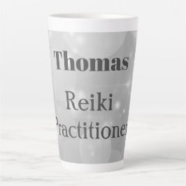 Personalisiertes Reiki Practitioner Funkeldesign Milchtasse