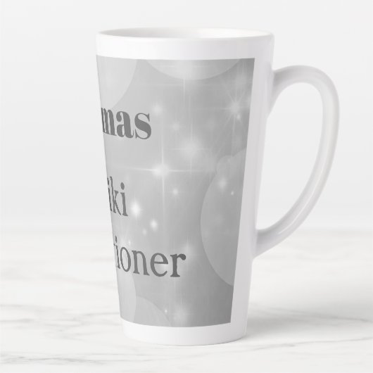 Personalisiertes Reiki Practitioner Funkeldesign Milchtasse (Rechts)