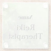 Personalisiertes Reiki Therapeut Glasuntersetzer (Rückseite)