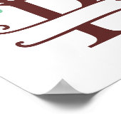 Personalisiertes Reinderbuchstabe P Teilmongramm Poster (Ecke)