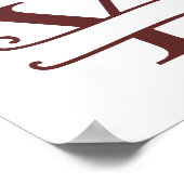 Personalisiertes ReinderLetter Y-Split-Monogramm Poster (Ecke)