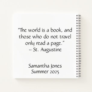 Personalisiertes Reisejournal   Custom Adventure B Notizblock