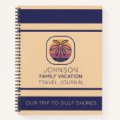 Personalisiertes Reisejournal für Familienurlaub Notizblock (Vorderseite)